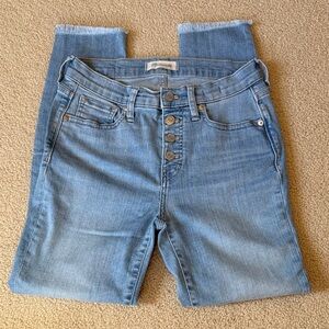 Madewell Light Blue High-Rise Skinny Button-Fly Jeans